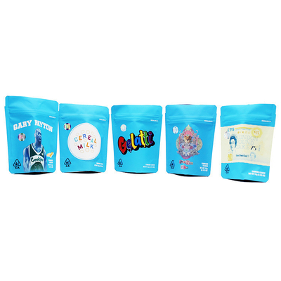 ถุงบรรจุภัณฑ์พิมพ์แบบกำหนดเอง Runtz  ขนาด 3.5 กรัมยืนขึ้นกระเป๋า Mylar สำหรับวัชพืชทางการแพทย์