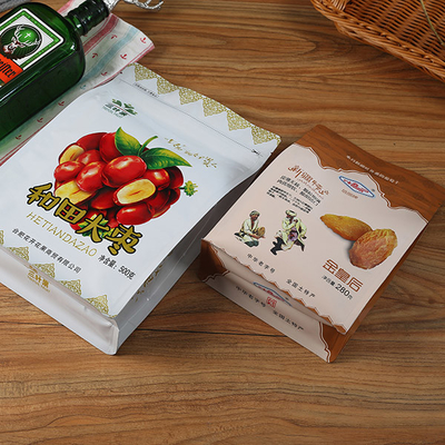ถุงกันความร้อน Mylar Clear Heat Seal ที่สามารถนำกลับมาใช้ใหม่ได้ Frosted Flat Bottom Stand Up Pouch