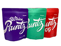ถุงบรรจุภัณฑ์พิมพ์แบบกำหนดเอง Runtz  ขนาด 3.5 กรัมยืนขึ้นกระเป๋า Mylar สำหรับวัชพืชทางการแพทย์