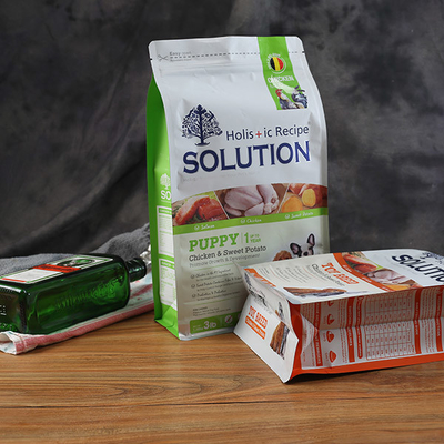 Frosted Stand Up 50mic Pet Food Packaging Bag Aluminium Foil 4 8 Side Zip Lock Pouch Bags
