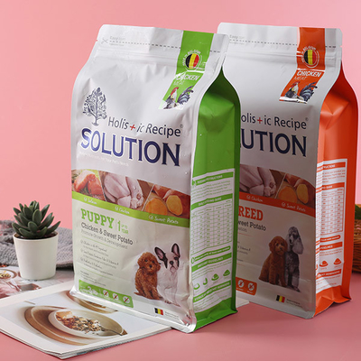 Frosted Stand Up 50mic Pet Food Packaging Bag Aluminium Foil 4 8 Side Zip Lock Pouch Bags
