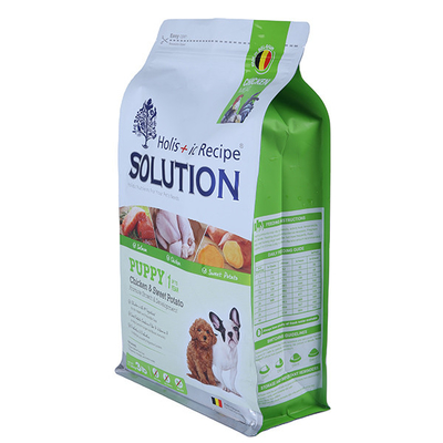 Frosted Stand Up 50mic Pet Food Packaging Bag Aluminium Foil 4 8 Side Zip Lock Pouch Bags