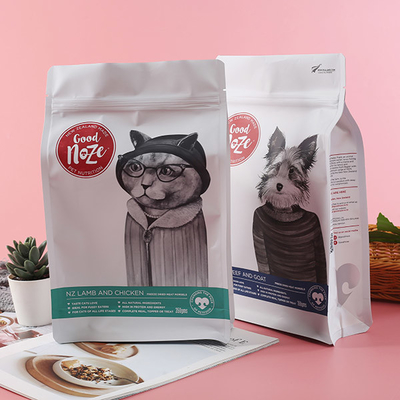 อลูมิเนียมฟอยล์ด้านล่างซิปล็อคเป้ากางเกง 50mic Pet Treat บรรจุภัณฑ์สุนัขที่กำหนดเองรักษาบรรจุภัณฑ์