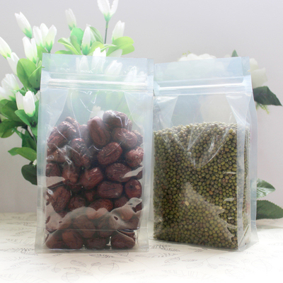 บรรจุภัณฑ์ถุงก้นแบนใส 8 ด้านซีล Eco Food Grade Stand Up Pouch