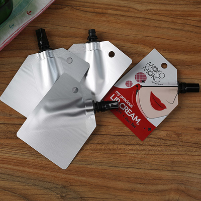 พิมพ์อลูมิเนียมเครื่องสำอาง Stem Spout Pouch บรรจุภัณฑ์มาสคาร่าลิปแปรงแต่งหน้า