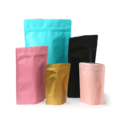 Matt Light Food 50g Aluminium Zip Lock Pouches Silver Mylar Plastic Aluminium Foil Bag